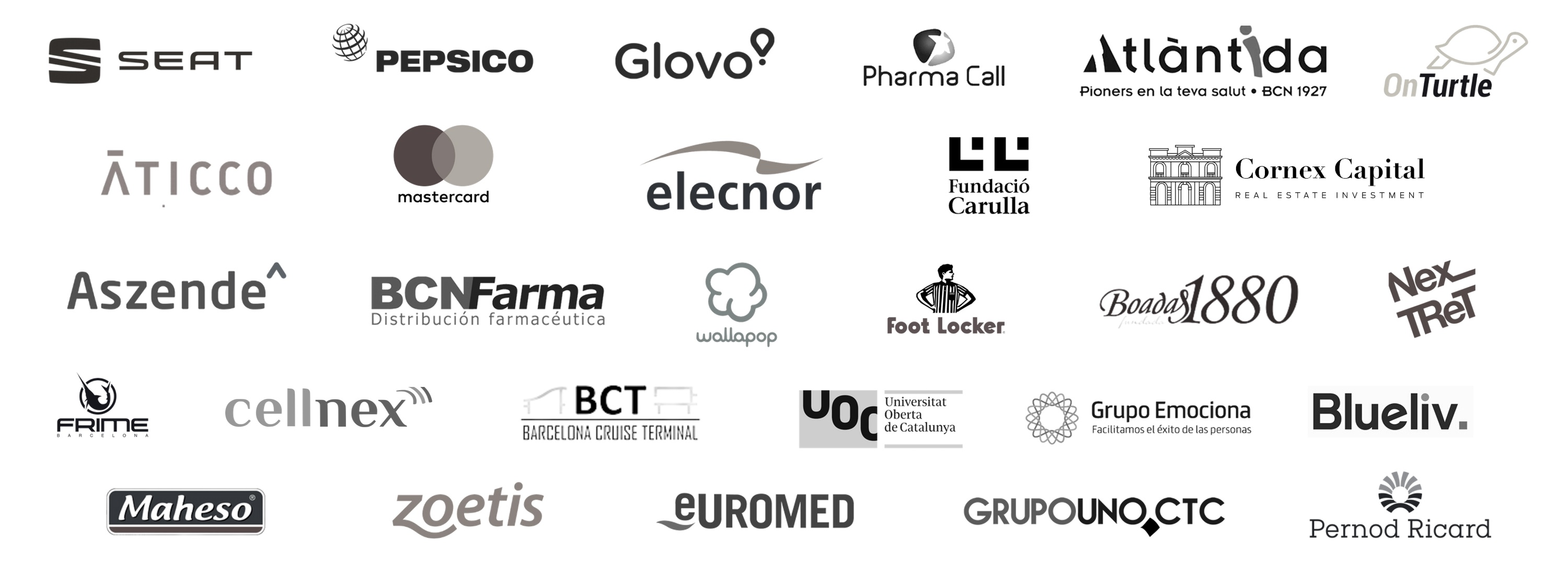 Logos de clientes de A16BIT